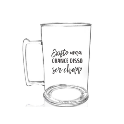 Caneca de Chopp de Acrílico 500ml Personalizada