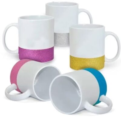 Caneca para Sublimação de Cerâmica Base Glitter