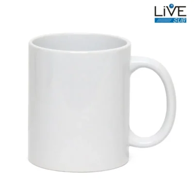 Caneca Branca 325ml para Sublimação - Live