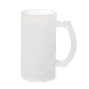 Caneca de Chopp em Vidro Jateado para Sublimação- 475ml