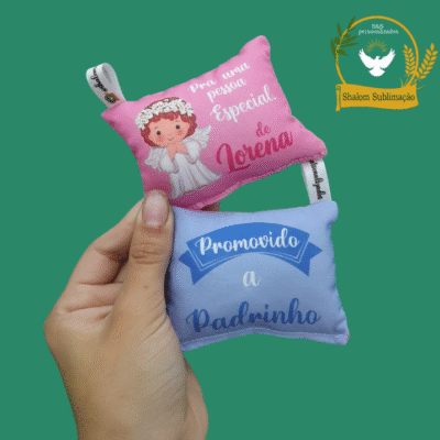 Almofadinha Chaveiro Personalizada – com Nome e tema desejado
